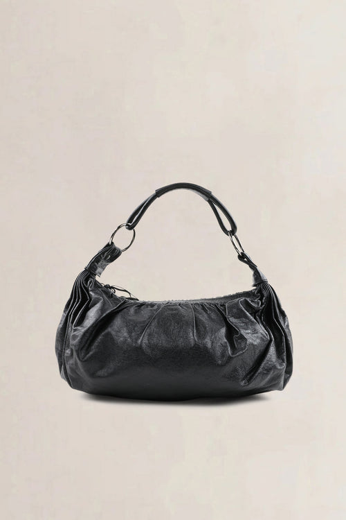 Sac à épaule Miu Miu en cuir noir