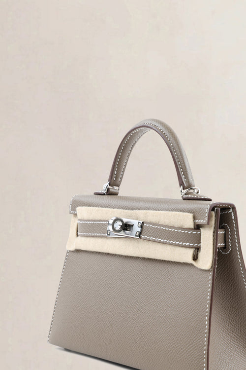 Hermès Etoupe Epsom Mini Kelly PHW