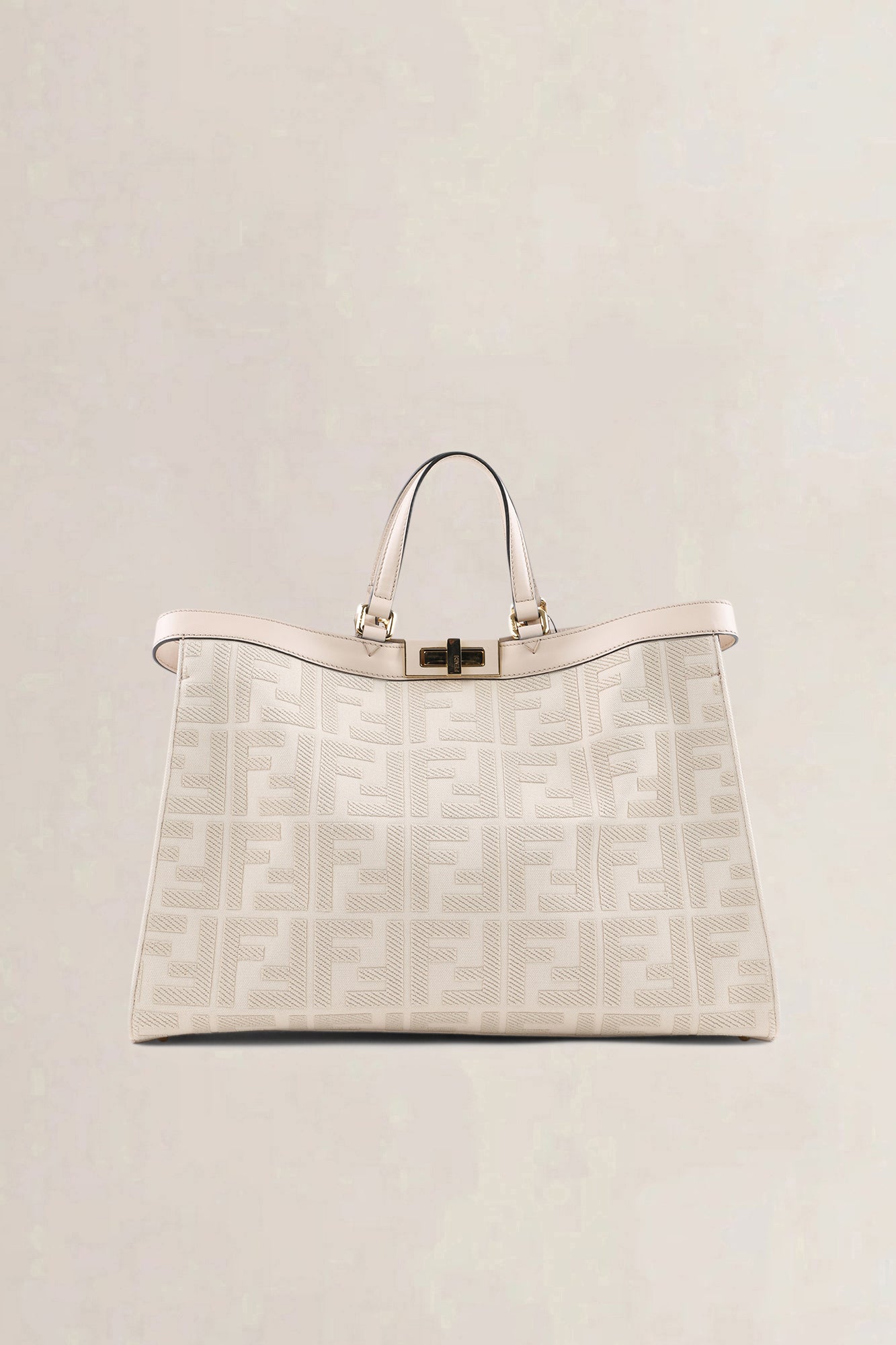 Fendi Peekaboo Medium cream canvas — preloved