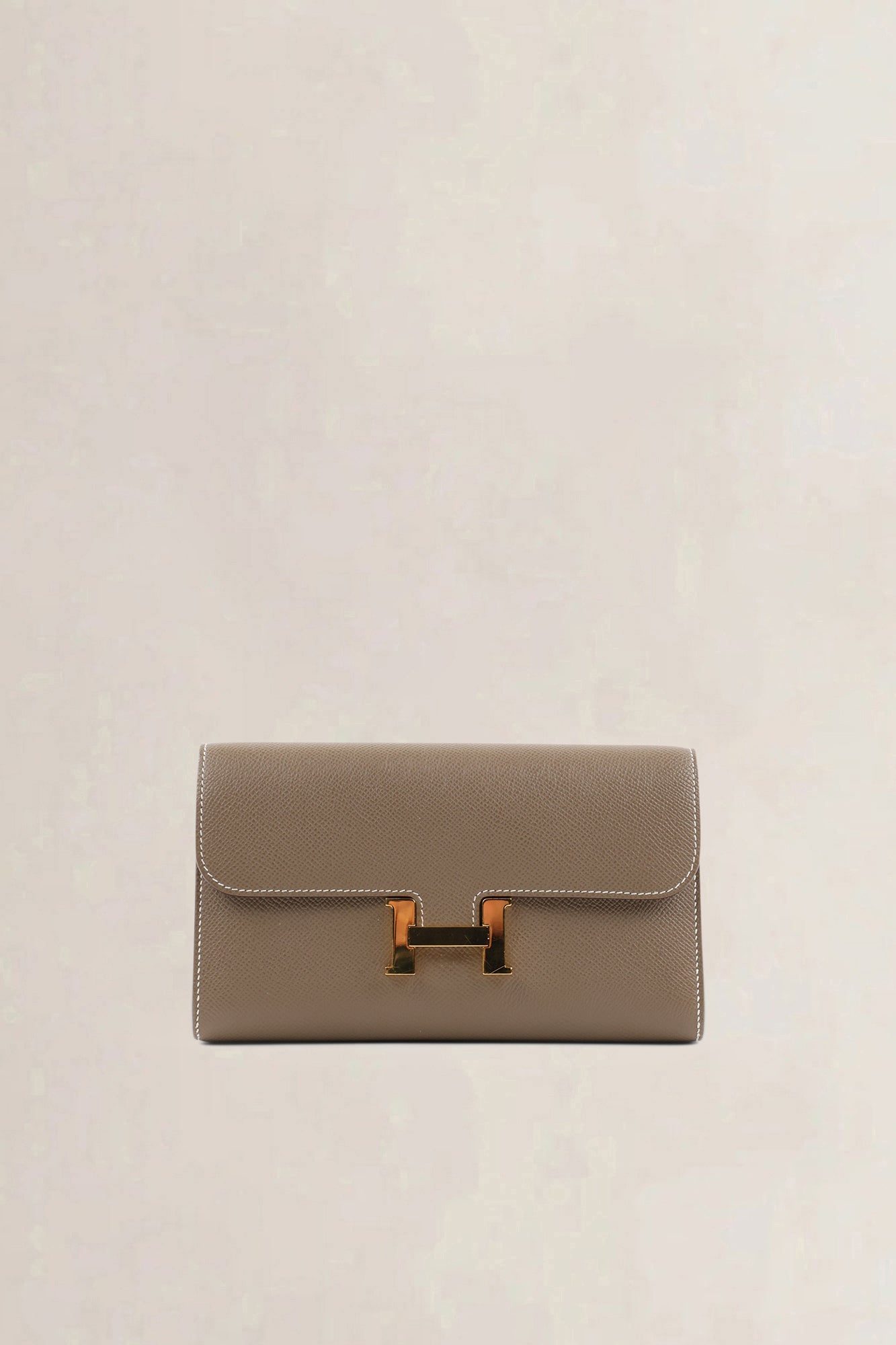 Hermès Etoupe Constance Long Wallet To Go — vintage