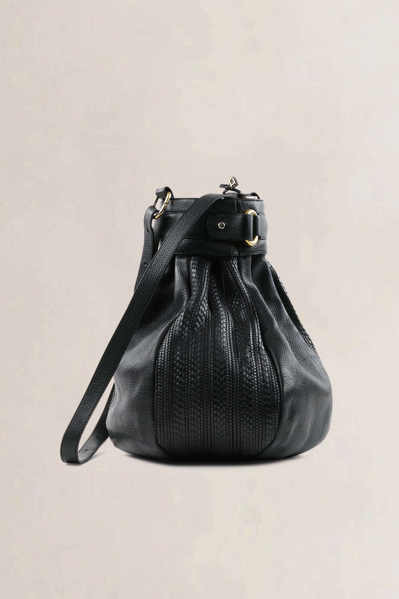 Delvaux Black Toile De Cuir Ecole Shoulder Bag — preloved NOOS Ghent