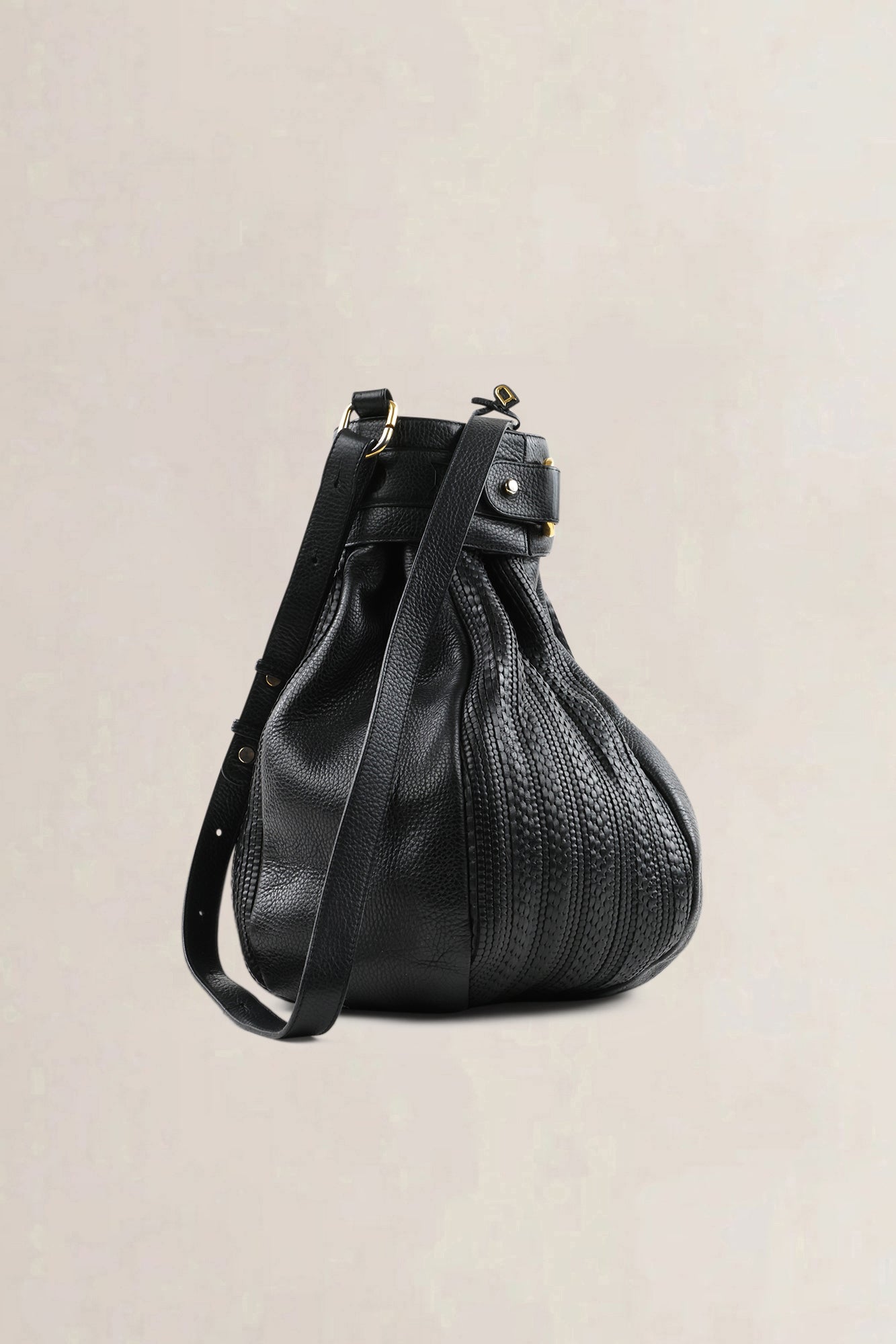 Delvaux Black Toile De Cuir Ecole Shoulder Bag — preloved NOOS Ghent
