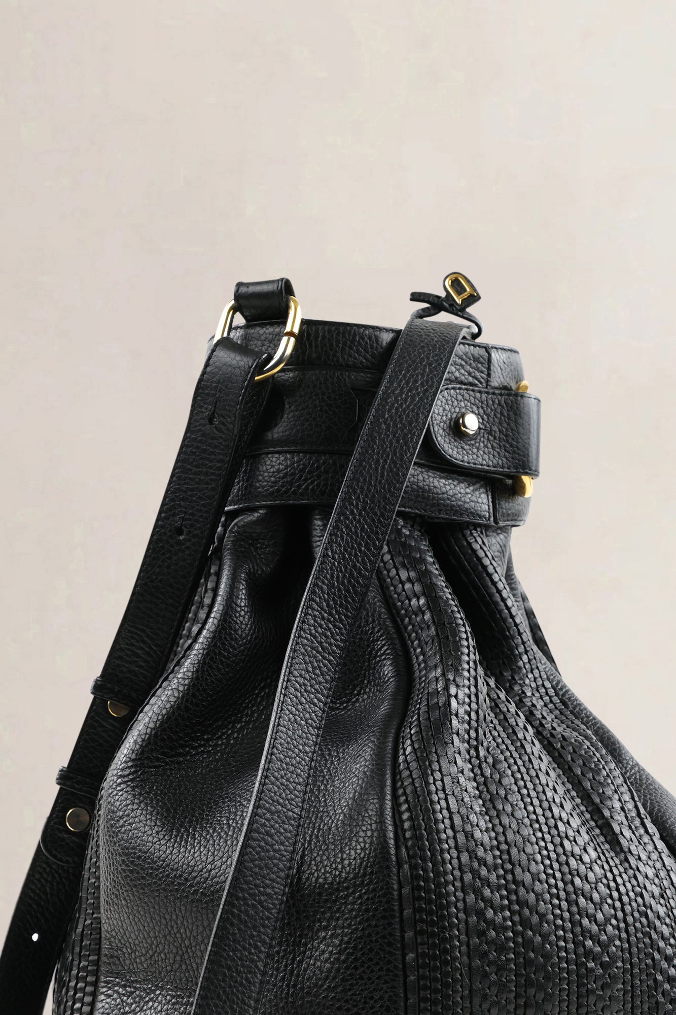 Delvaux Black Toile De Cuir Ecole Shoulder Bag