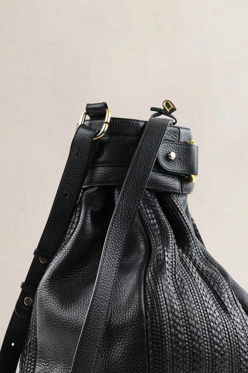 Delvaux Black Toile De Cuir Ecole Shoulder Bag