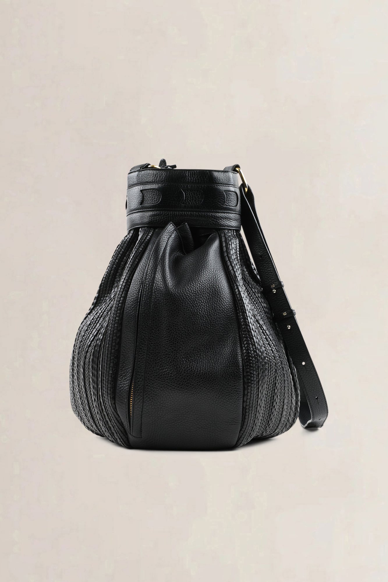 Delvaux Black Toile De Cuir Ecole Shoulder Bag