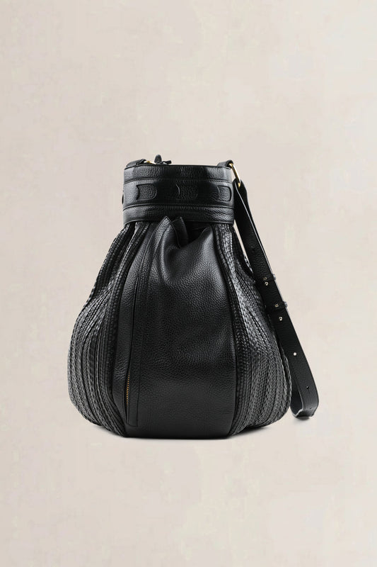 Delvaux Black Toile De Cuir Ecole Shoulder Bag — preloved NOOS Ghent