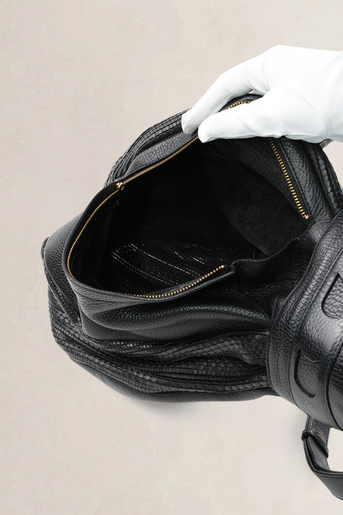 Delvaux Black Toile De Cuir Ecole Shoulder Bag