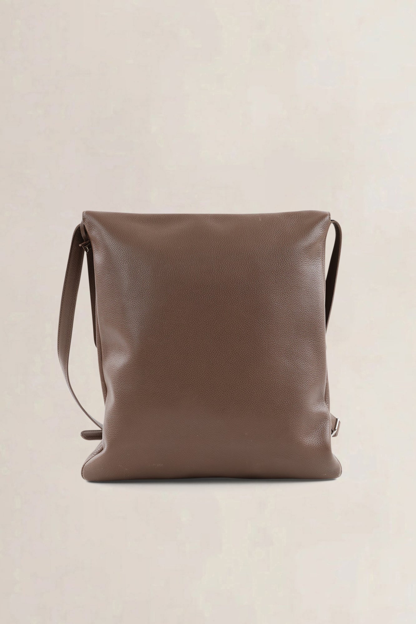 Delvaux Taupe Leather Kot Kot Crossbody Bag — preloved NOOS Ghent