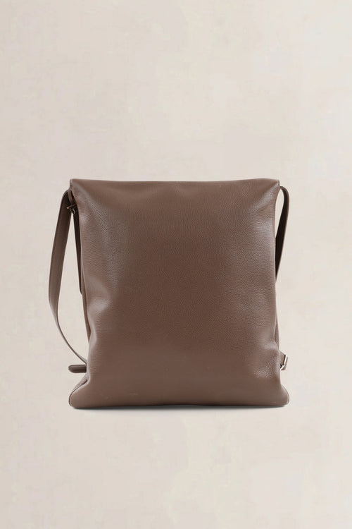 Delvaux Taupe Leather Kot Kot Crossbody Bag