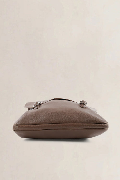 Delvaux Taupe Leather Kot Kot Crossbody Bag