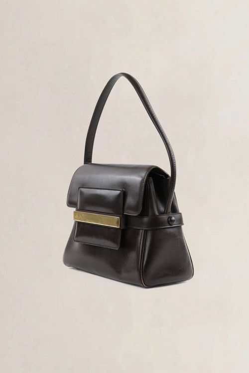 Delvaux Brown Vintage Top Handle Bag