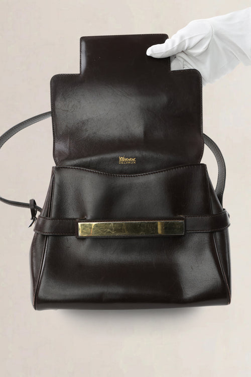 Delvaux Brown Vintage Top Handle Bag