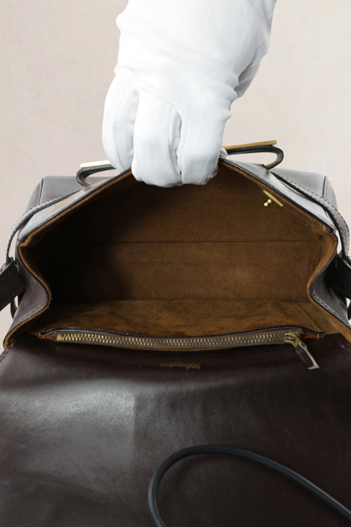 Delvaux Brown Vintage Top Handle Bag
