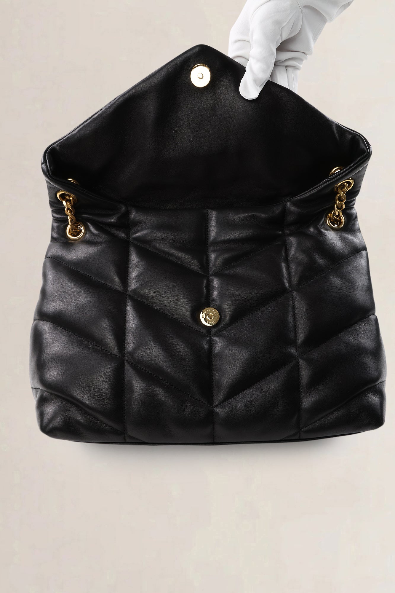 YSL Black Loulou Medium Crossbody Bag