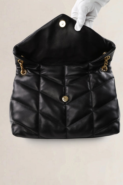 YSL Black Loulou Medium Crossbody Bag