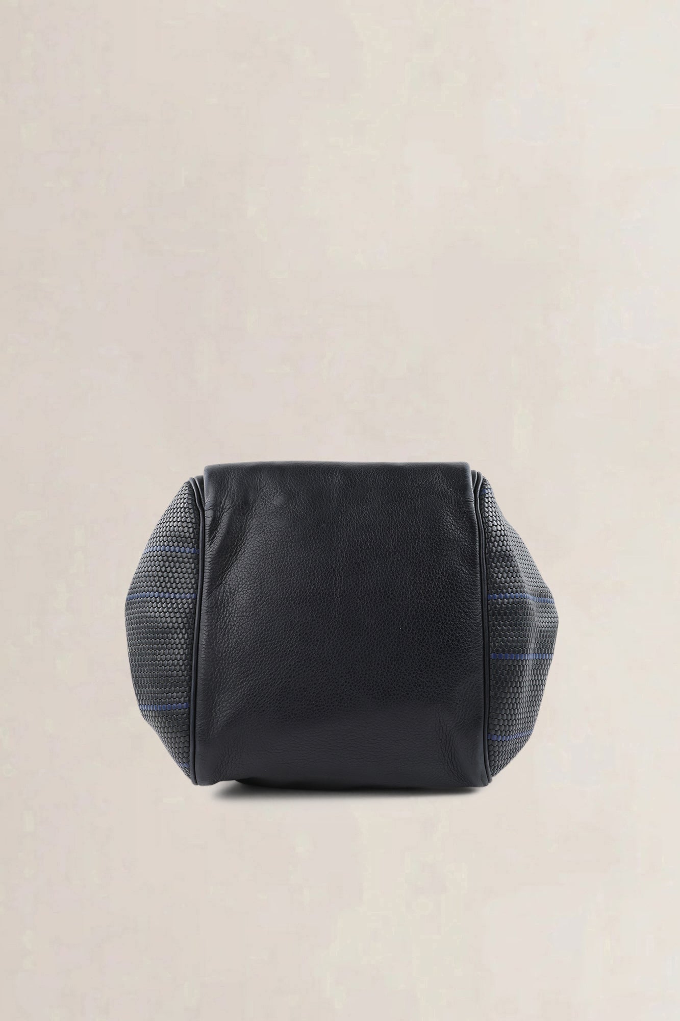 Delvaux Black/Blue Toile De Cuir Belon Shoulder Bag