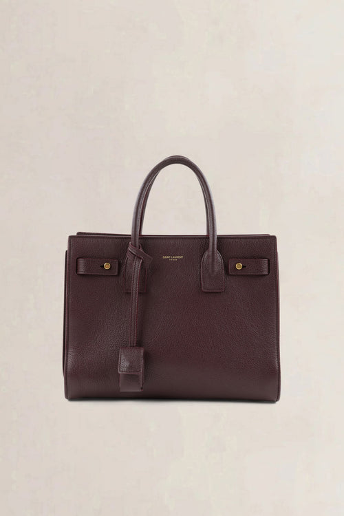 Saint Laurent Burgundy Sac De Jour Baby Crossbody Bag