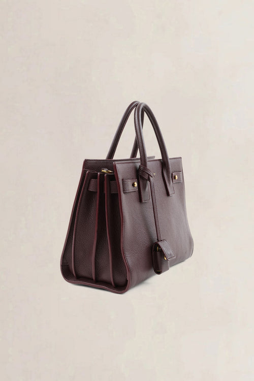 Saint Laurent Burgundy Sac De Jour Baby Crossbody Bag