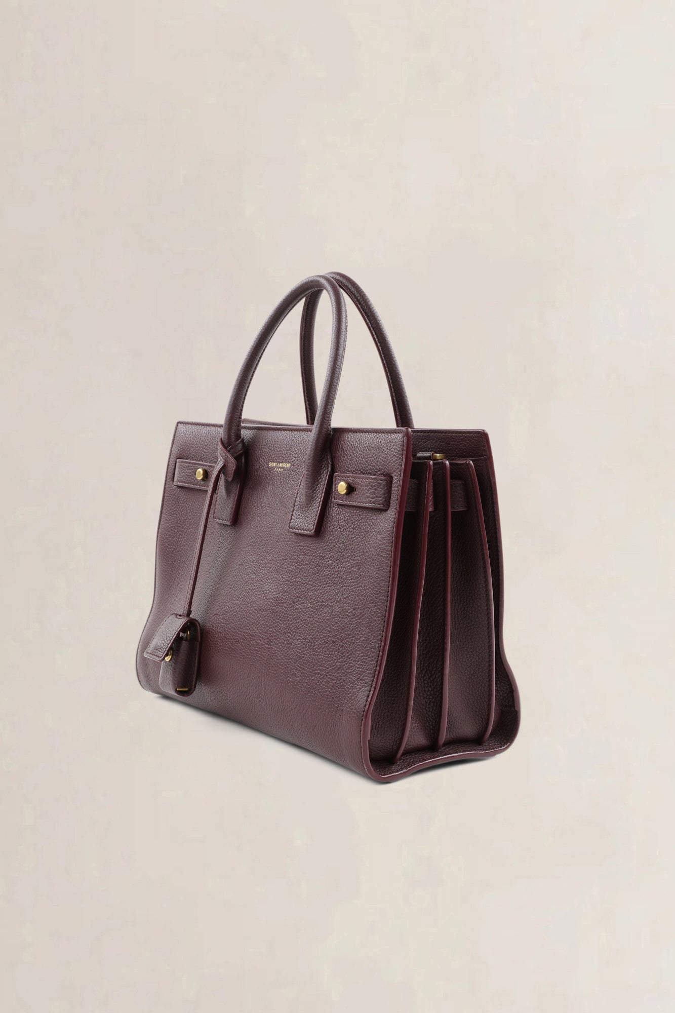 Saint Laurent Burgundy Sac De Jour Baby Crossbody Bag