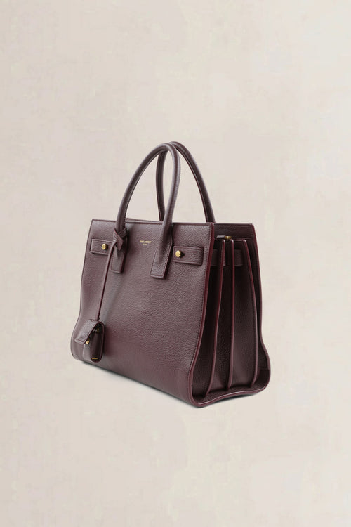 Saint Laurent Burgundy Sac De Jour Baby Crossbody Bag