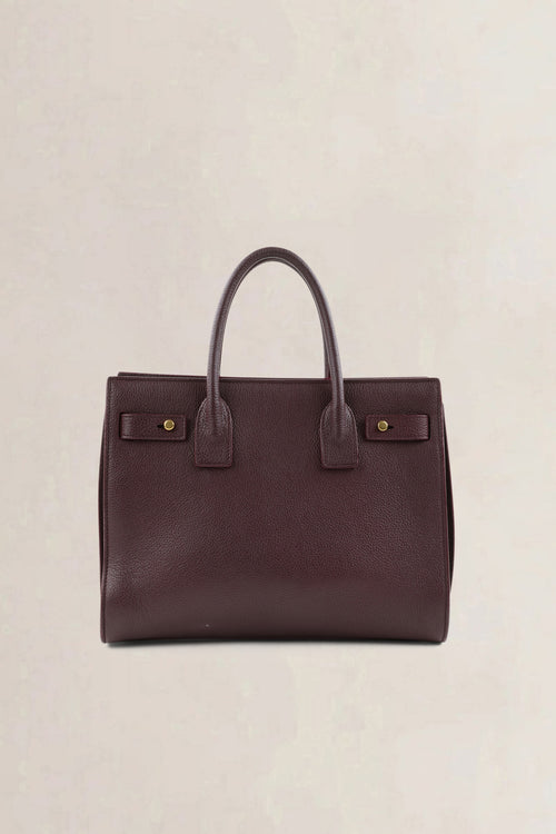 Saint Laurent Burgundy Sac De Jour Baby Crossbody Bag
