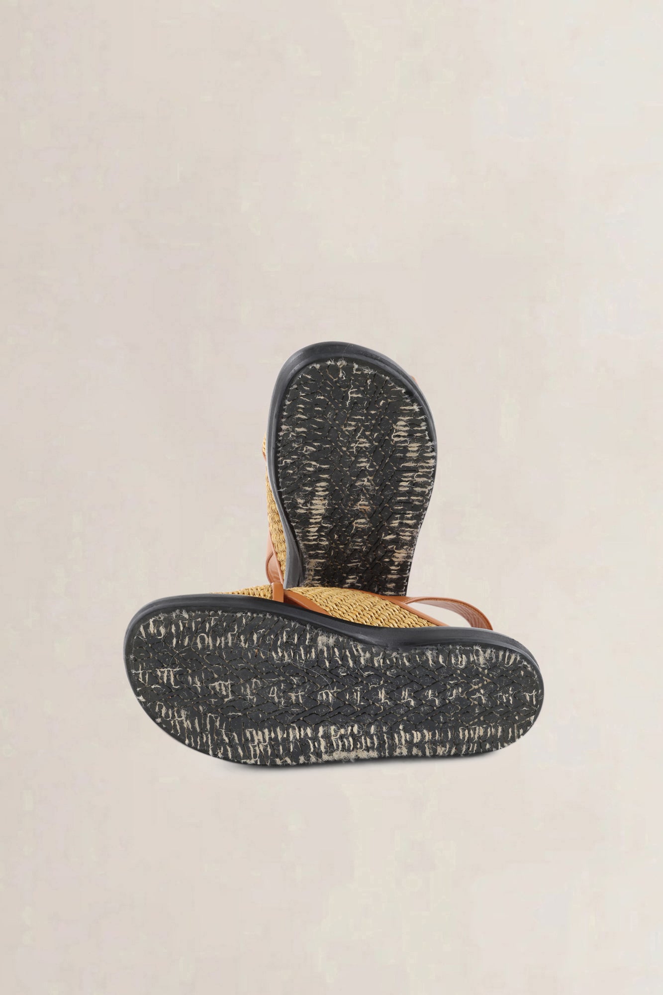 Marni Fussbett sandals brown raffia — preloved