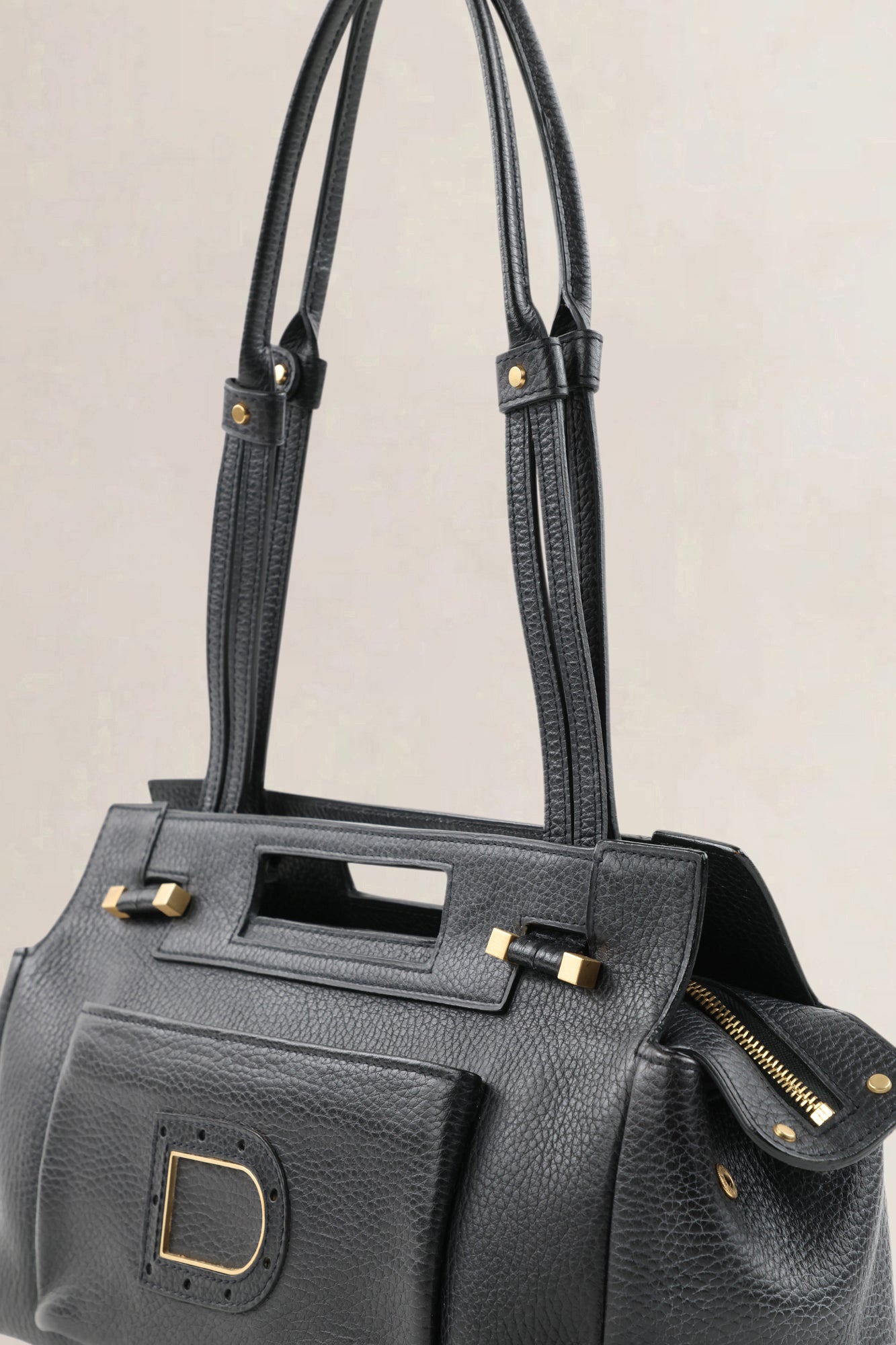 Delvaux Black Le Benjamin Shoulder Bag