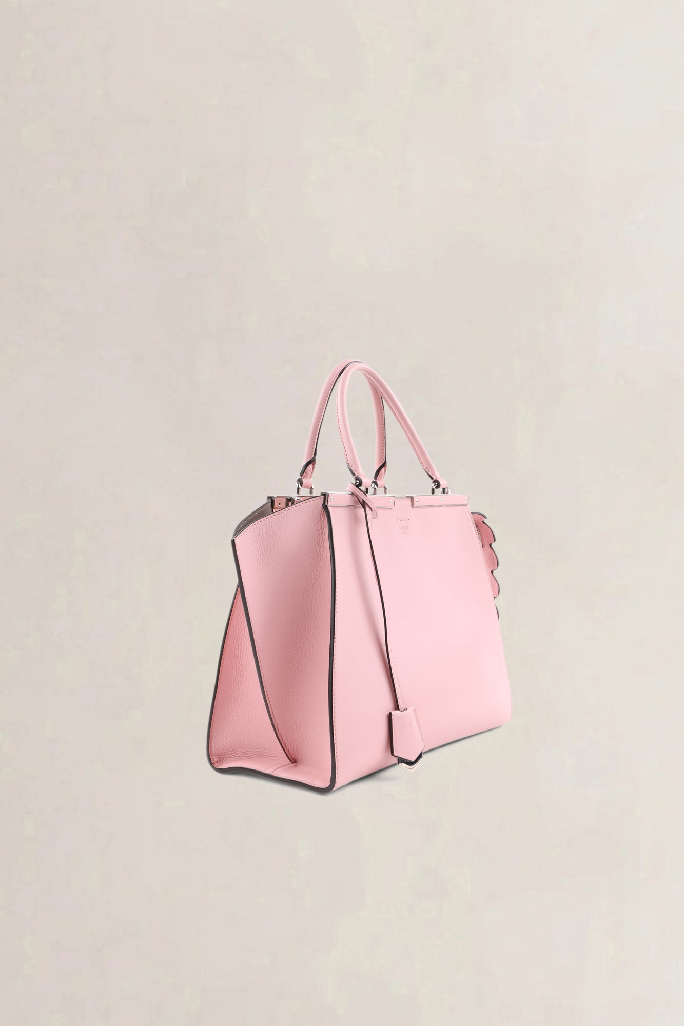 Fendi Blush Pink Leather 3Jours Medium Tote Alligator Trim Shoulder Bag