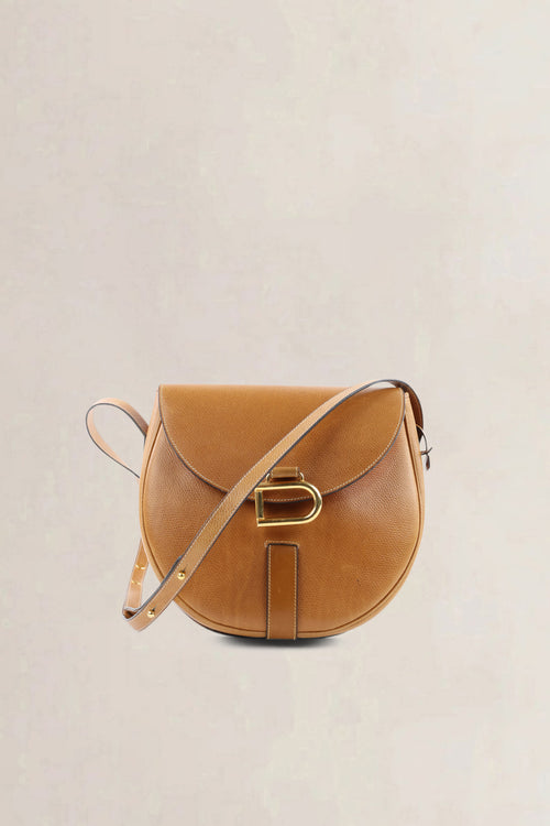 Delvaux Camel Leather Crossbody Bag