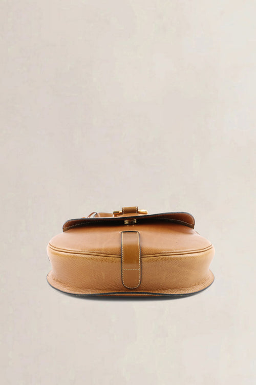 Delvaux Camel Leather Crossbody Bag