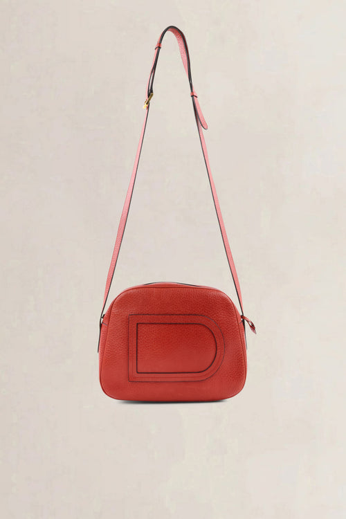 Delvaux Red Leather Crossbody Bag