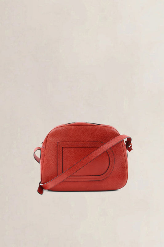 Delvaux Red Leather Crossbody Bag