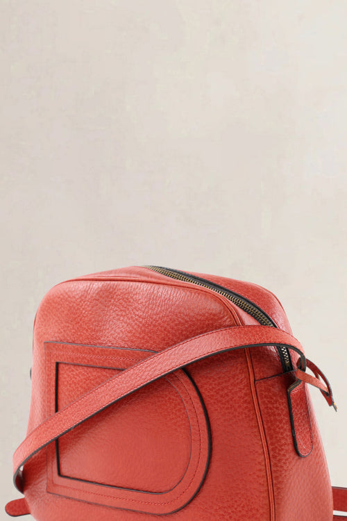 Delvaux Red Leather Crossbody Bag