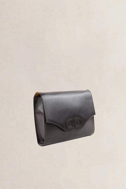 Delvaux Brown Leather Bourgogne Crossbody Bag