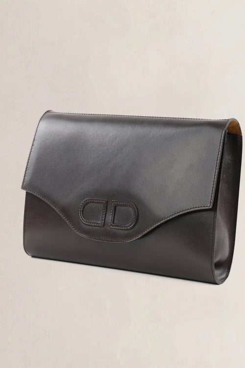 Delvaux Brown Leather Bourgogne Crossbody Bag