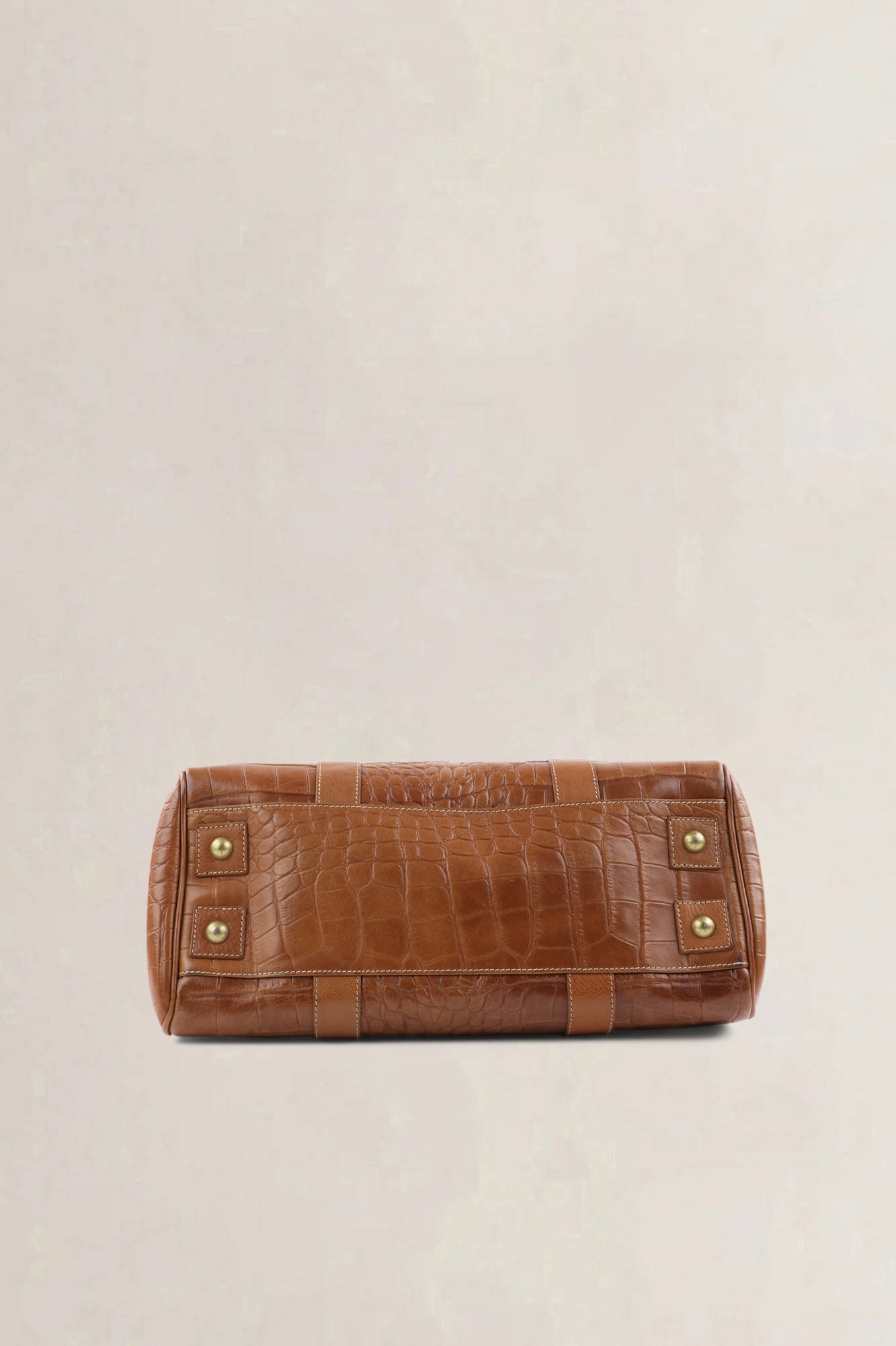 Mulberry Brown Croco Embossed Bayswater Large Model
