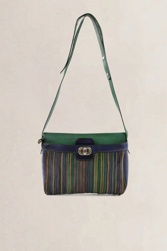 Delvaux Multicolor Toile de Cuir Merlot — vintage