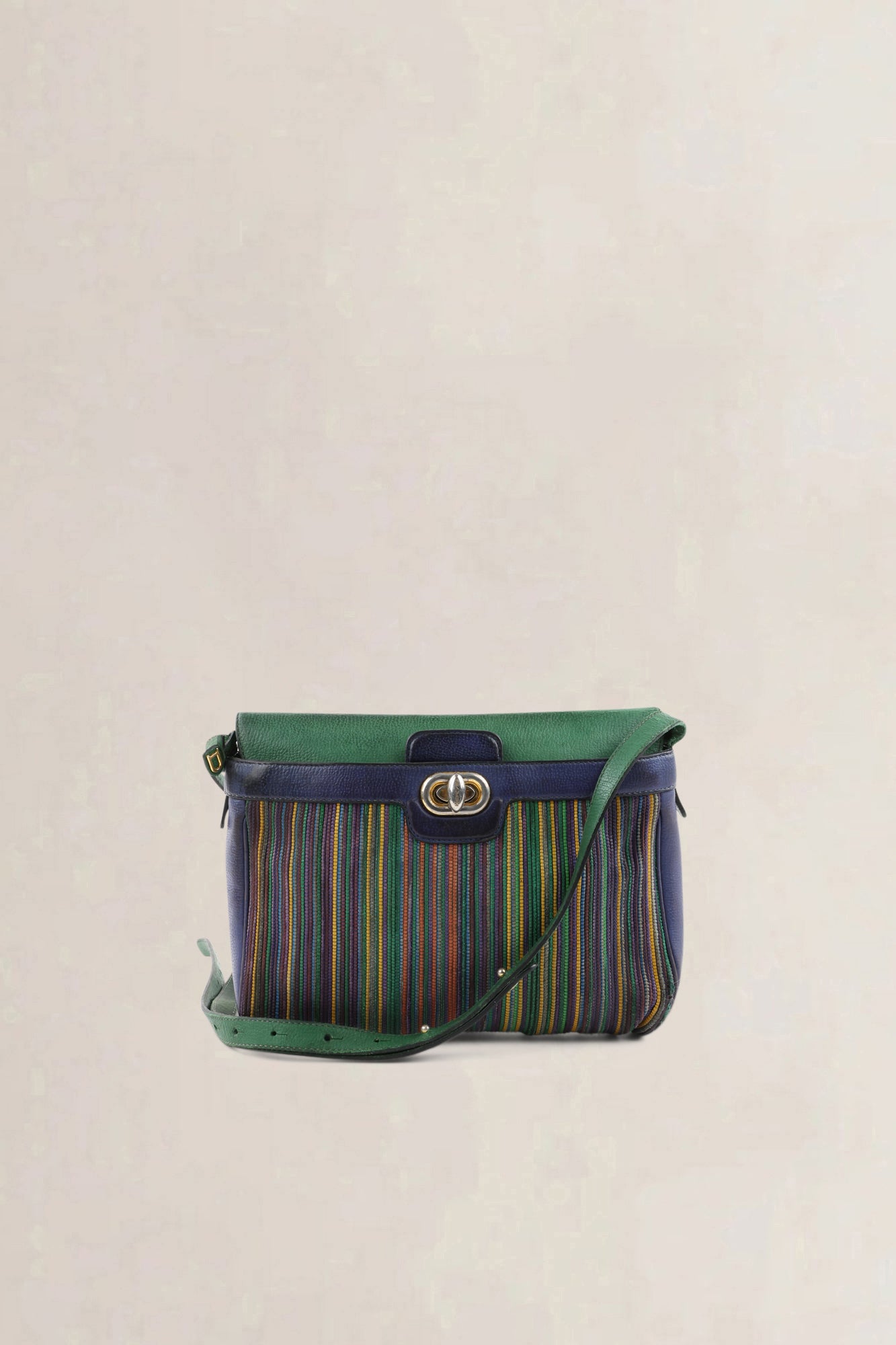 Delvaux Multicolor Toile de Cuir Merlot — vintage