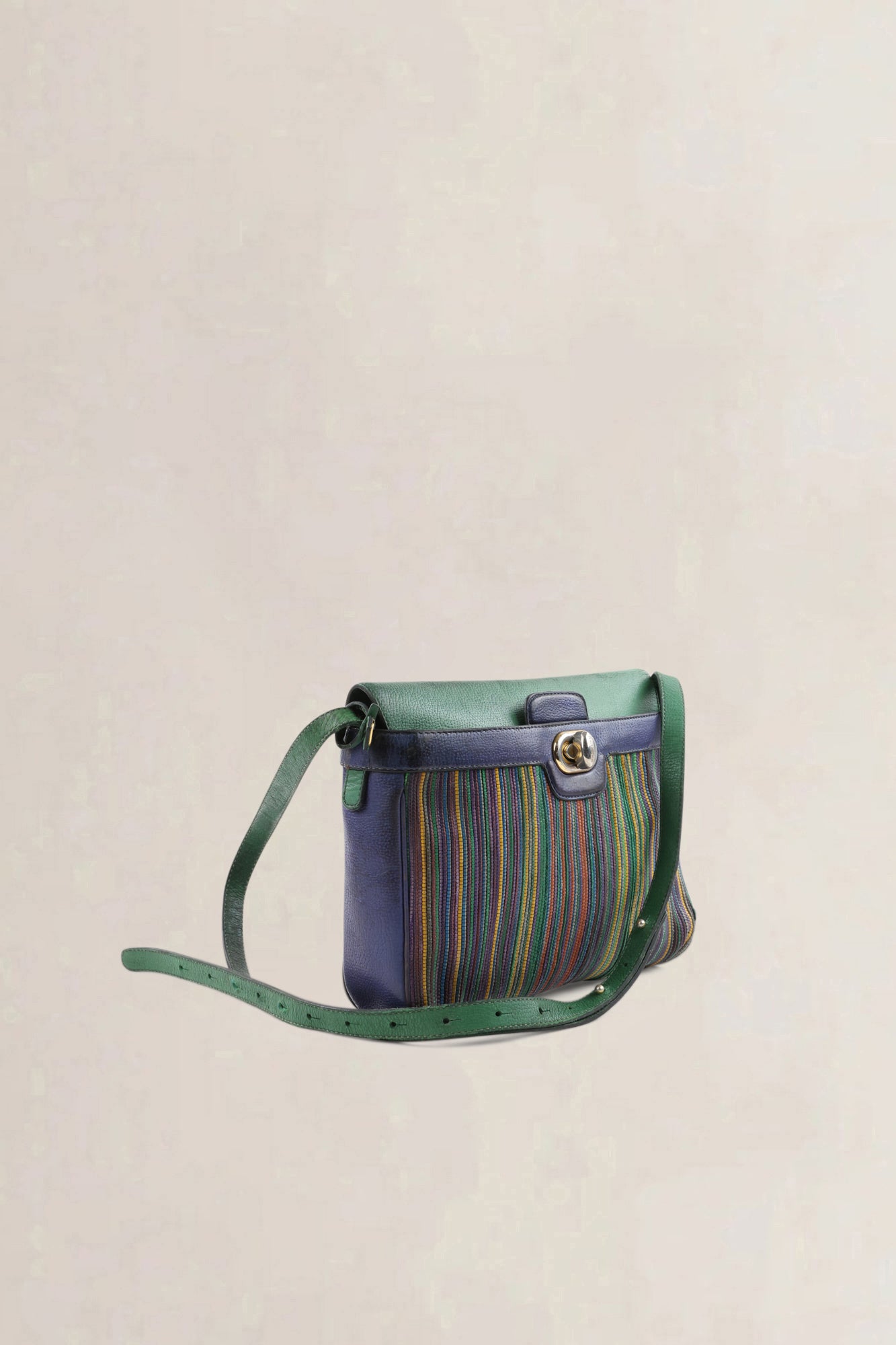 Delvaux Multicolor Toile De Cuir Merlot Crossbody Bag