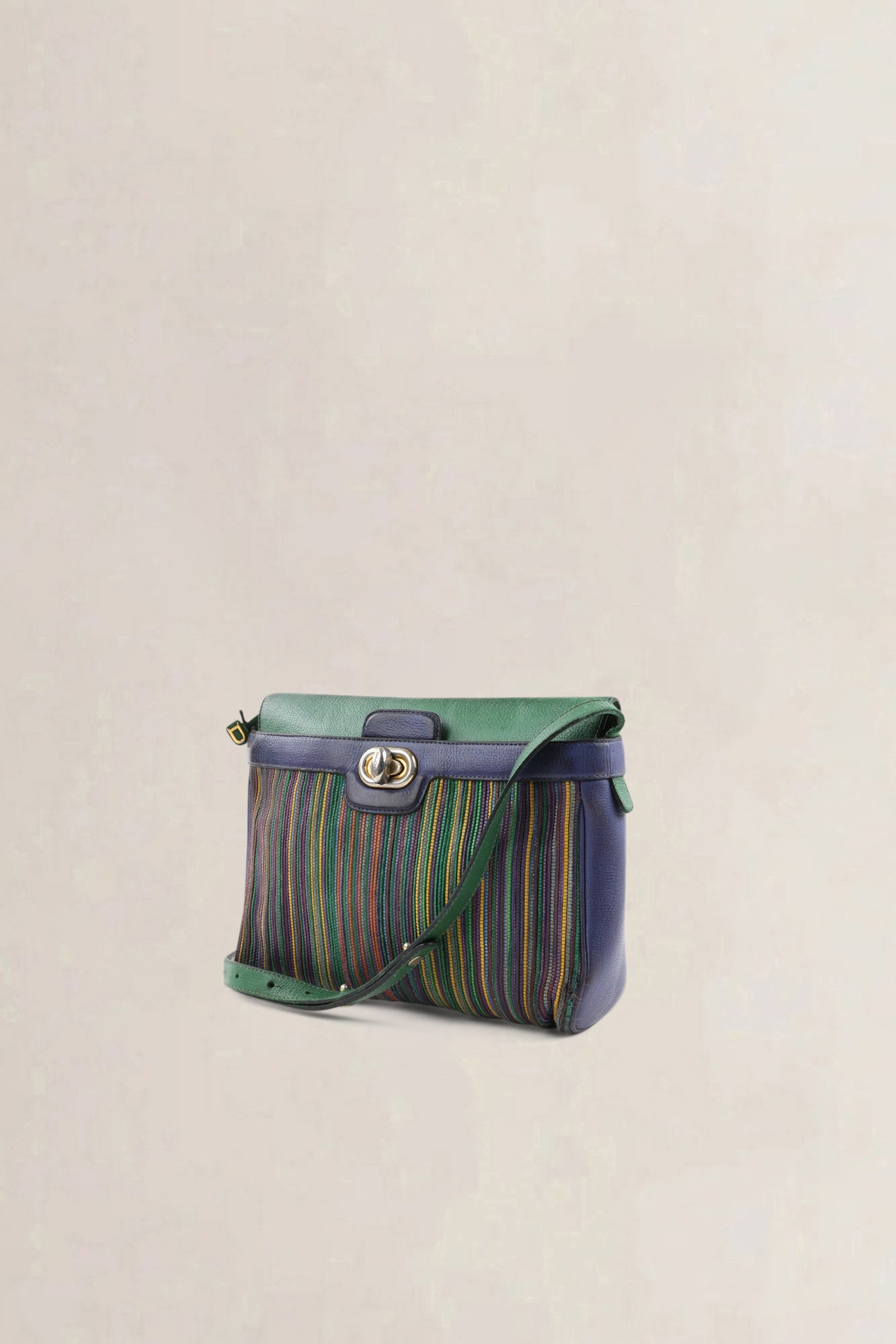 Delvaux Multicolor Toile de Cuir Merlot — vintage