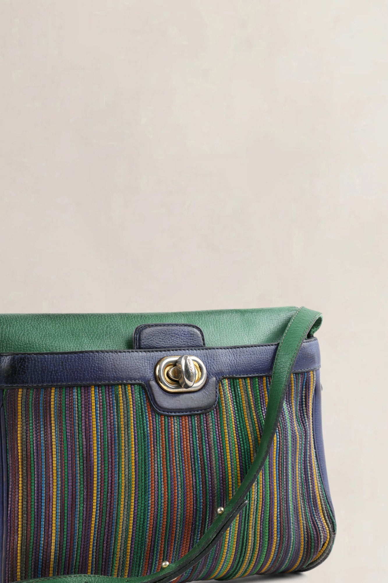 Delvaux Multicolor Toile de Cuir Merlot — vintage