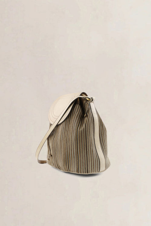Delvaux Brown Toile de Cuir Shoulder Bag