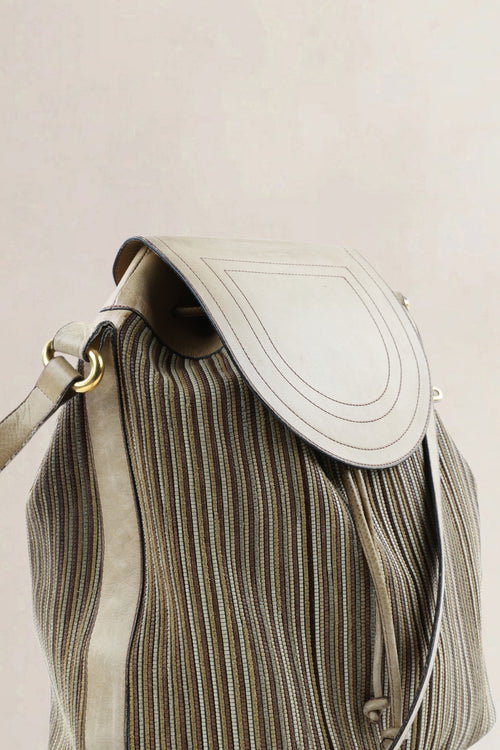 Delvaux Brown Toile de Cuir Shoulder Bag