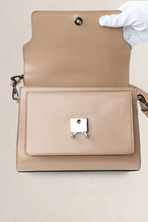 Marni Tan/Beige Trunk Crossbody Bag