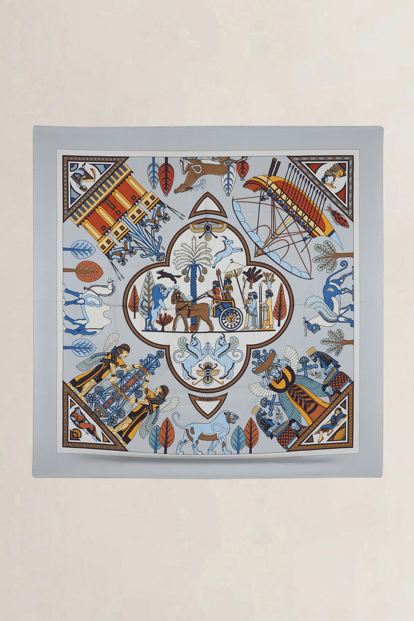 Hermès Carré 90 silk Persepolis — vintage