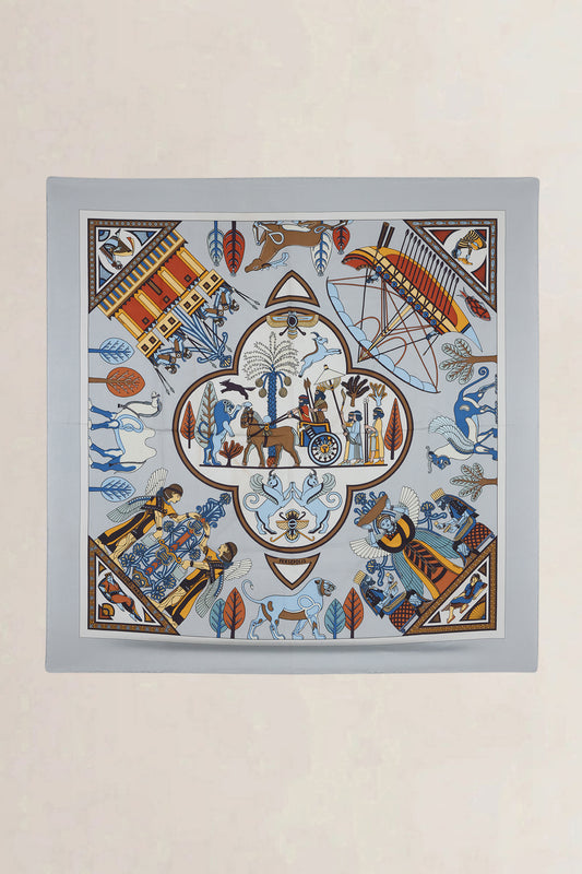 Hermès Carré 90 silk Persepolis — vintage