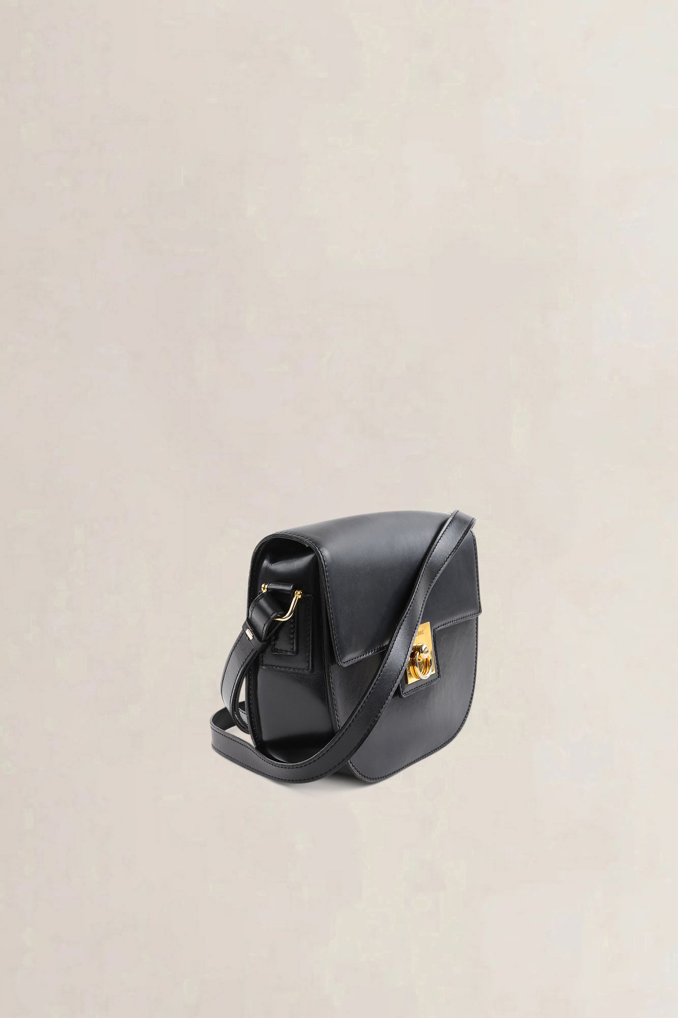 Céline Vintage Black Leather Crossbody Bag