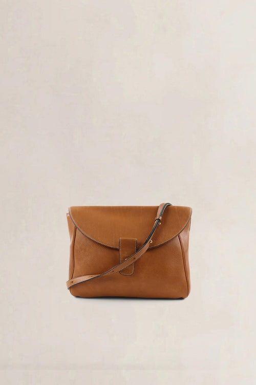 Delvaux Camel Leather Crossbody Bag
