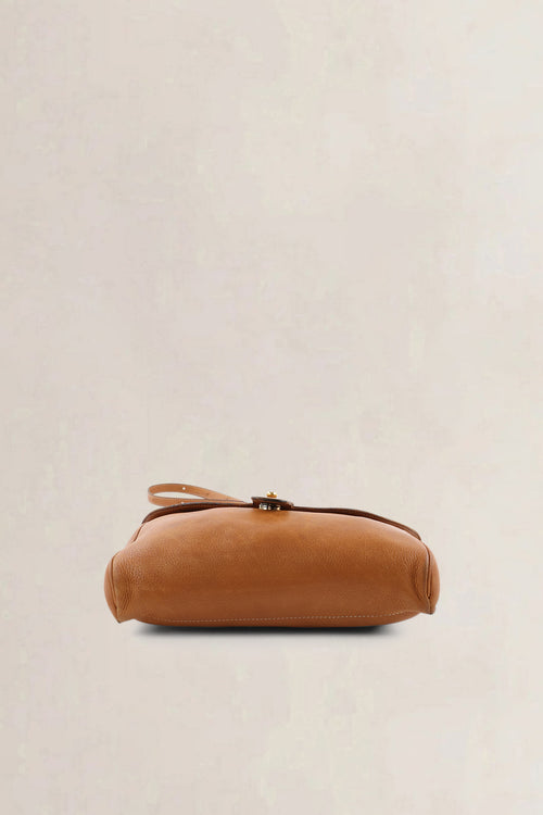 Delvaux Camel Leather Crossbody Bag