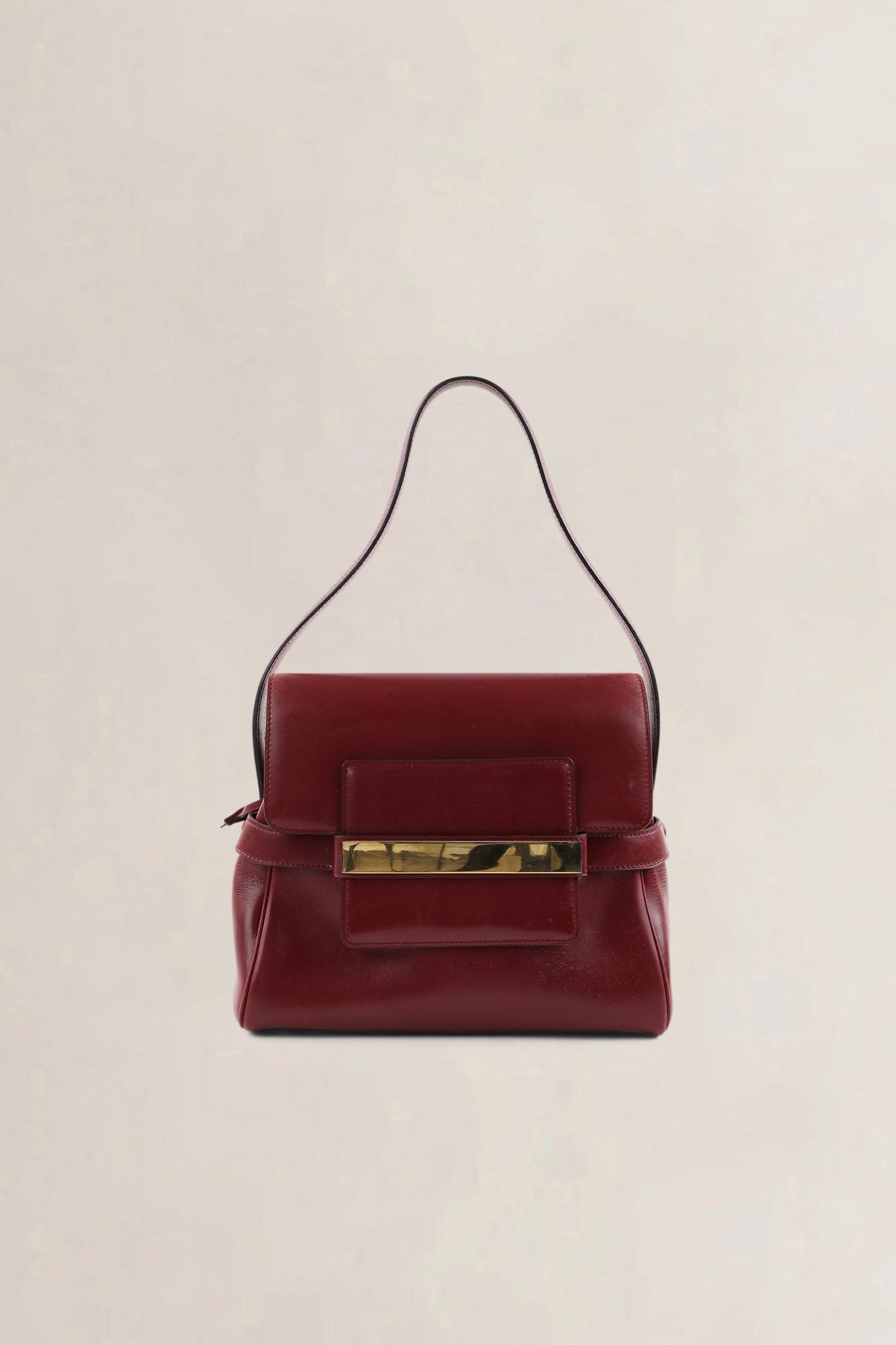 Delvaux Burgundy Vintage Top Handle Bag